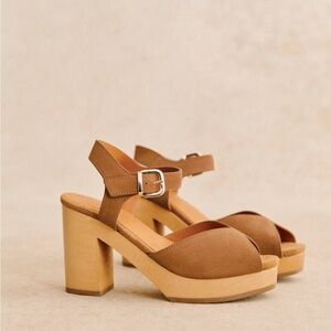 Sezane suede Fausta Clogs, EUC